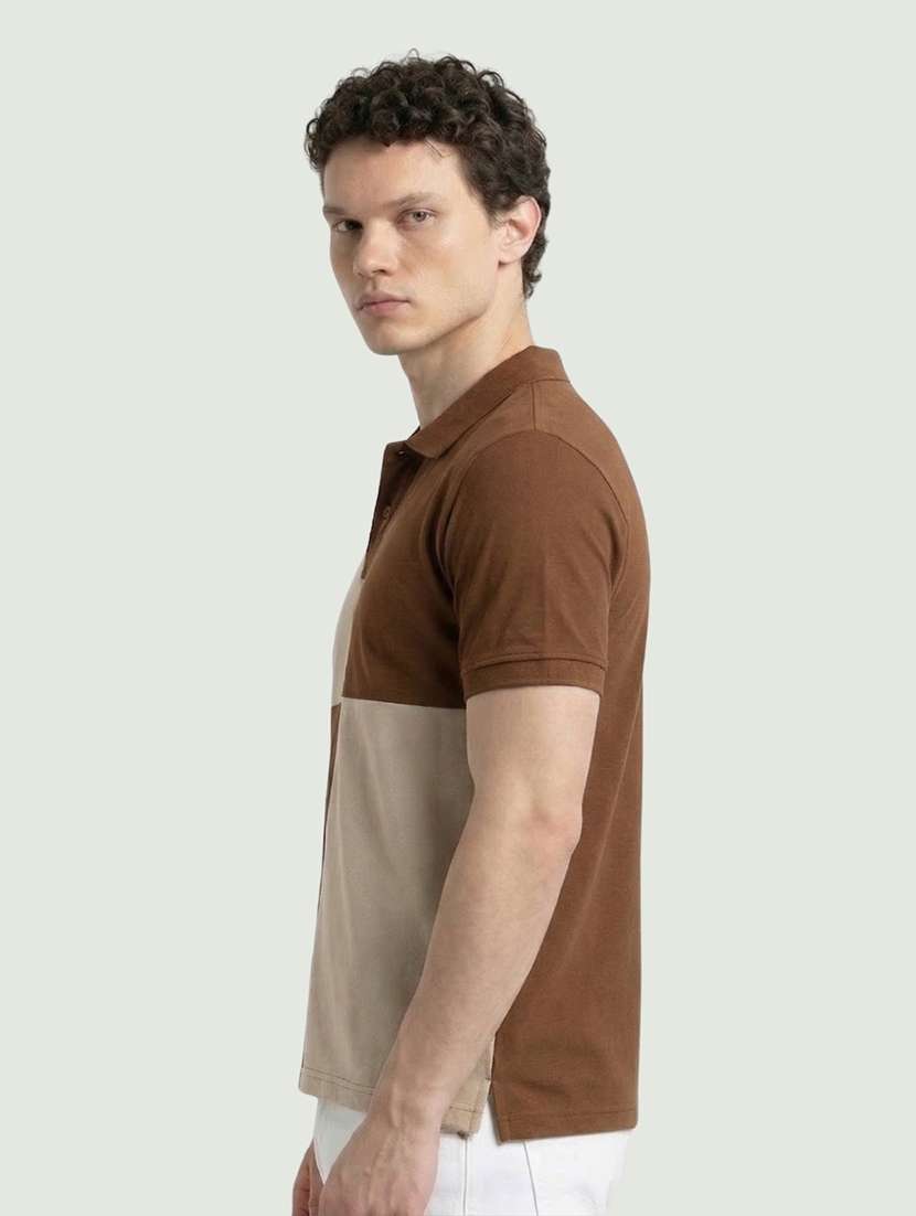 men color block short sleeve regular fit polo t-shirt - 22460685 -  Standard Image - 1