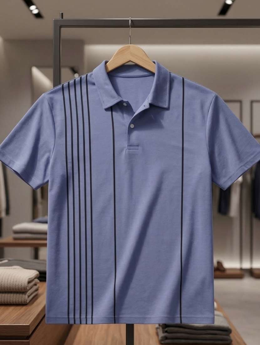 men striped short sleeve regular fit polo t-shirt - 22460696 -  Standard Image - 4