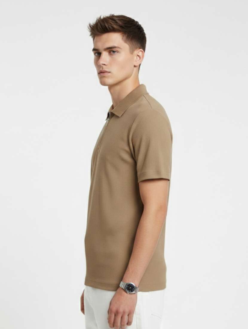 men solid short sleeve regular fit polo t-shirt - 22460715 -  Standard Image - 1