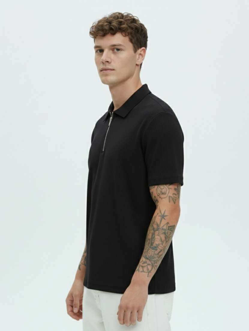 men solid short sleeve regular fit polo t-shirt - 22460716 -  Standard Image - 1