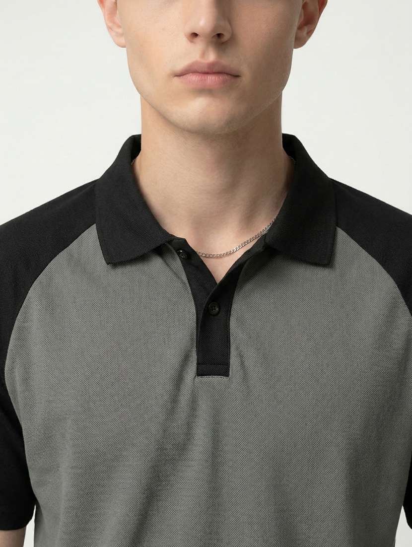 men color block short sleeve regular fit polo t-shirt - 22460740 -  Standard Image - 4