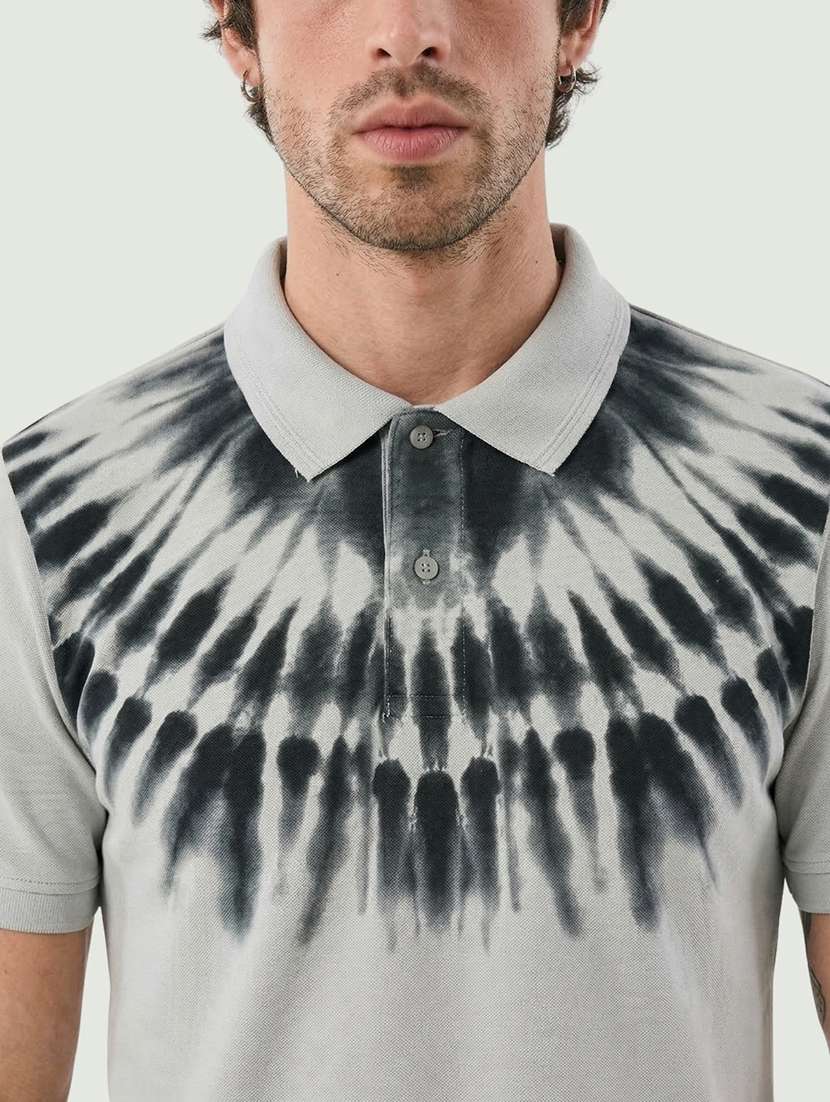 men printed short sleeve regular fit polo t-shirt - 22460780 -  Standard Image - 1