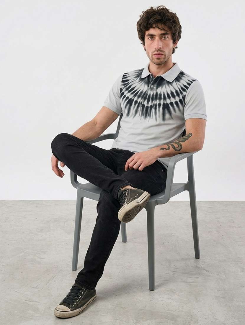 men printed short sleeve regular fit polo t-shirt - 22460780 -  Standard Image - 4