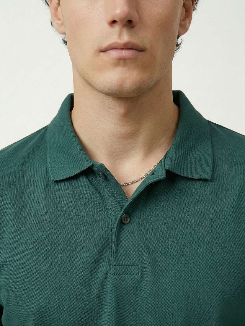 men solid short sleeve regular fit polo t-shirt - 22460782 -  Standard Image - 1