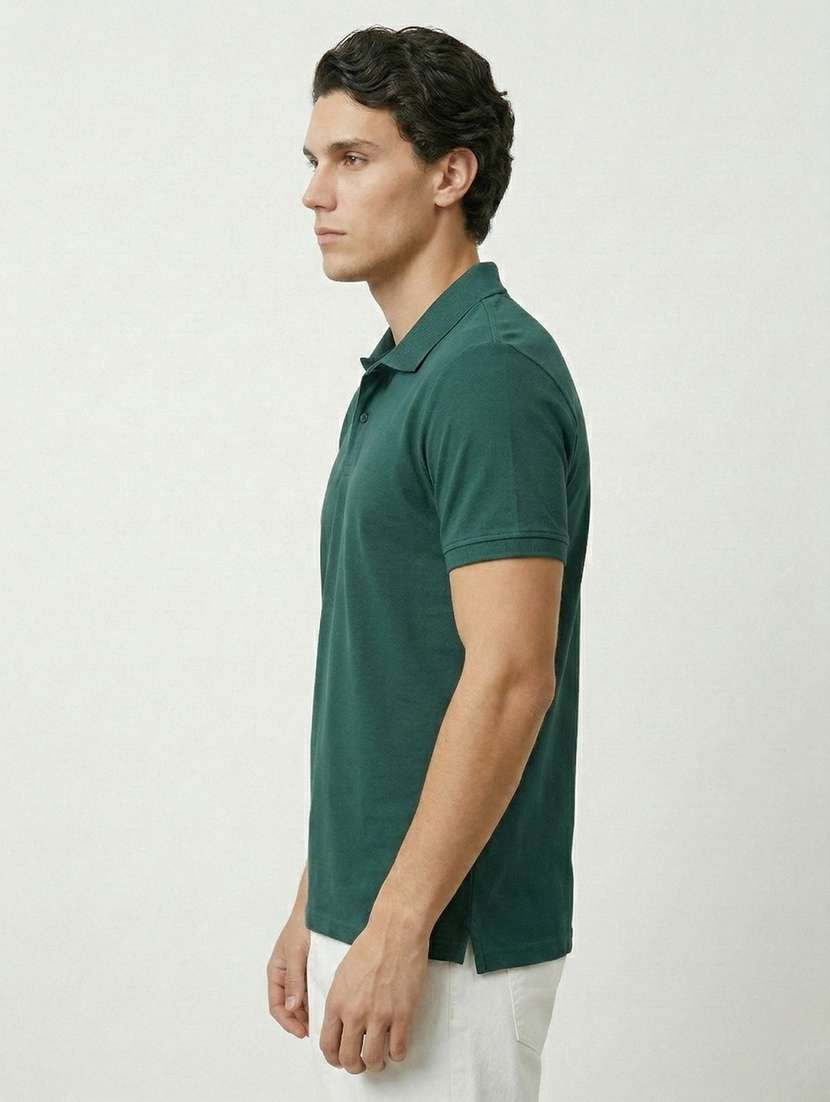 men solid short sleeve regular fit polo t-shirt - 22460782 -  Standard Image - 4