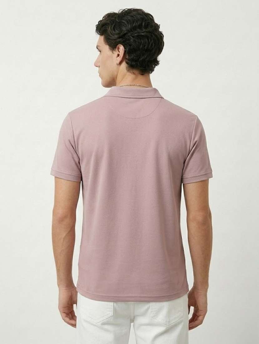 men solid short sleeve regular fit polo t-shirt - 22460790 -  Standard Image - 4