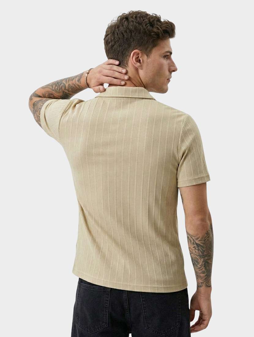 men self design short sleeve regular fit polo t-shirt - 22460801 -  Standard Image - 4