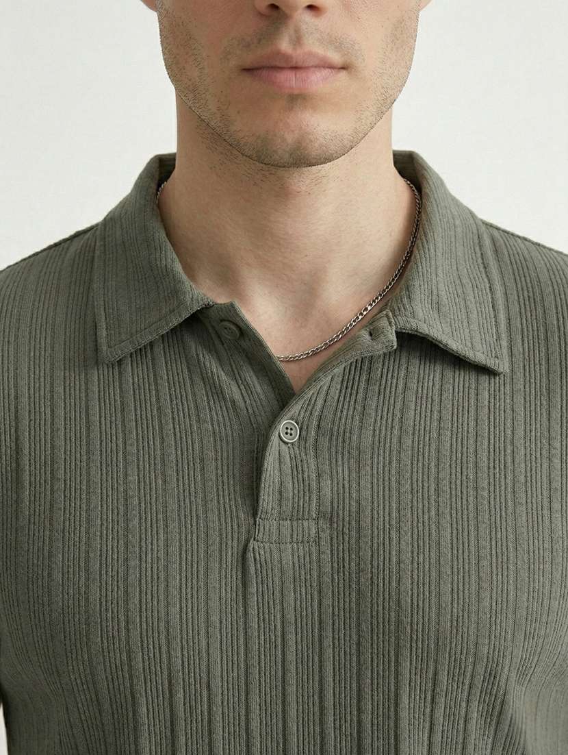 men self design short sleeve regular fit polo t-shirt - 22460802 -  Standard Image - 1