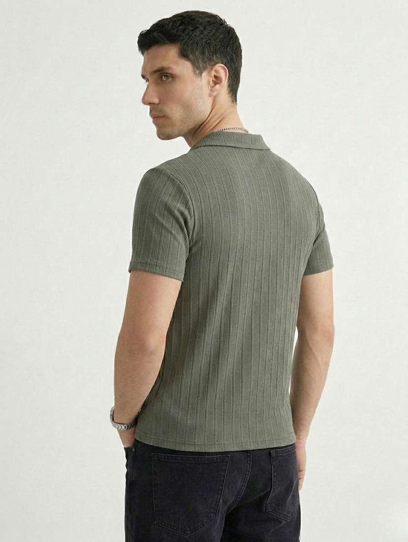 men self design short sleeve regular fit polo t-shirt - 22460802 -  Standard Image - 4