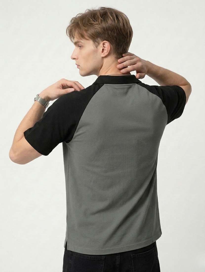 men color block short sleeve regular fit polo t-shirt - 22460820 -  Standard Image - 4