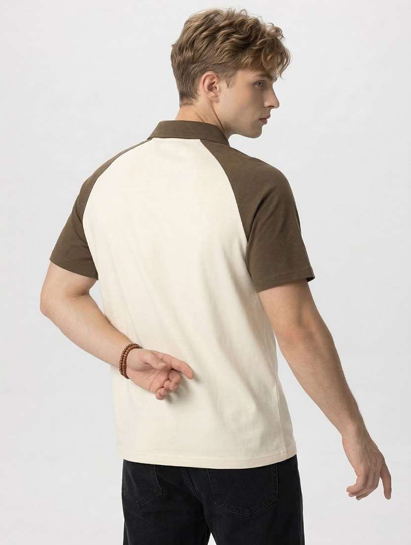 men color block short sleeve regular fit polo t-shirt - 22460821 -  Standard Image - 4
