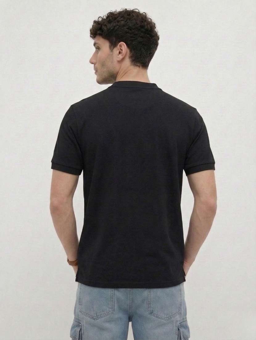men solid short sleeve regular fit t-shirt - 22460837 -  Standard Image - 4