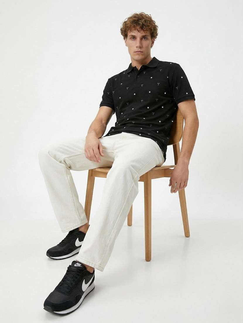 men printed short sleeve regular fit polo t-shirt - 22460840 -  Standard Image - 4