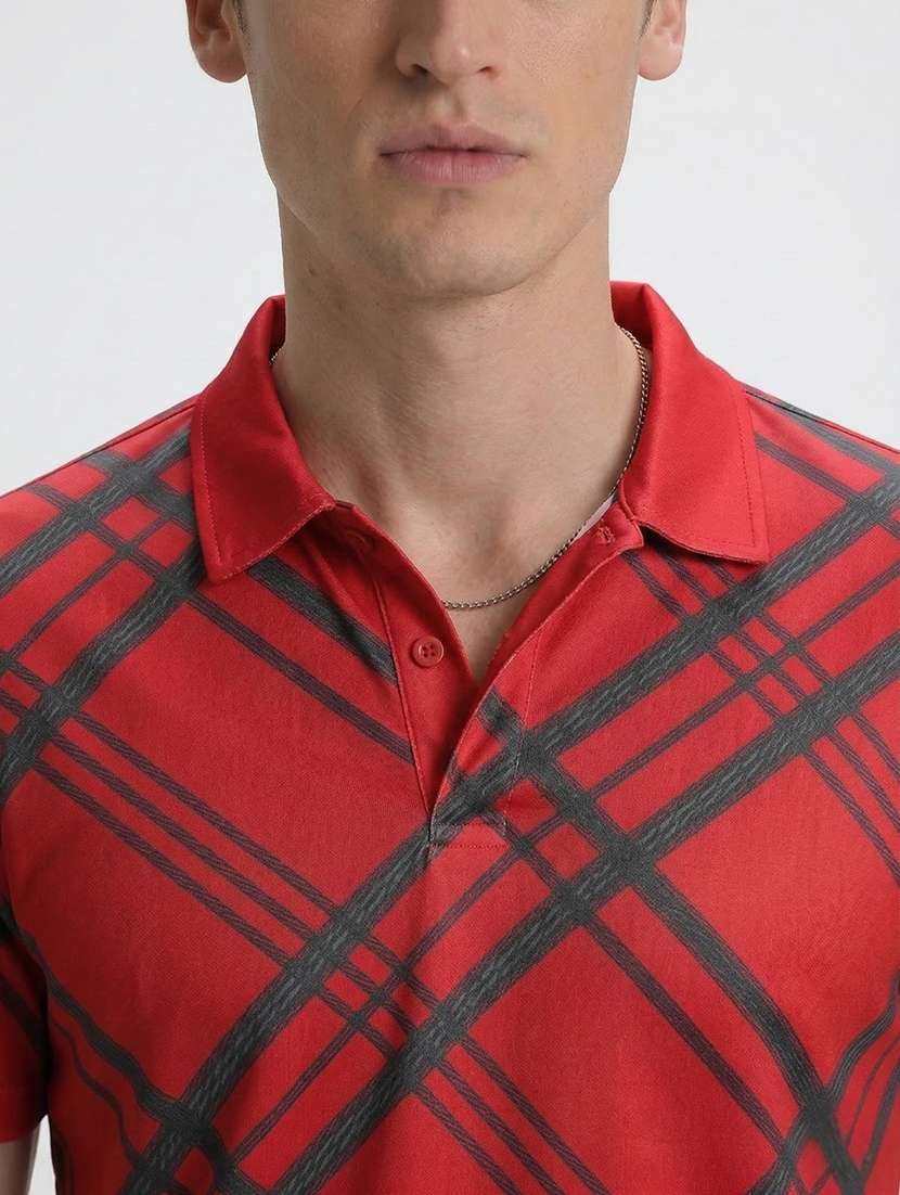 men printed short sleeve regular fit polo t-shirt - 22460912 -  Standard Image - 1