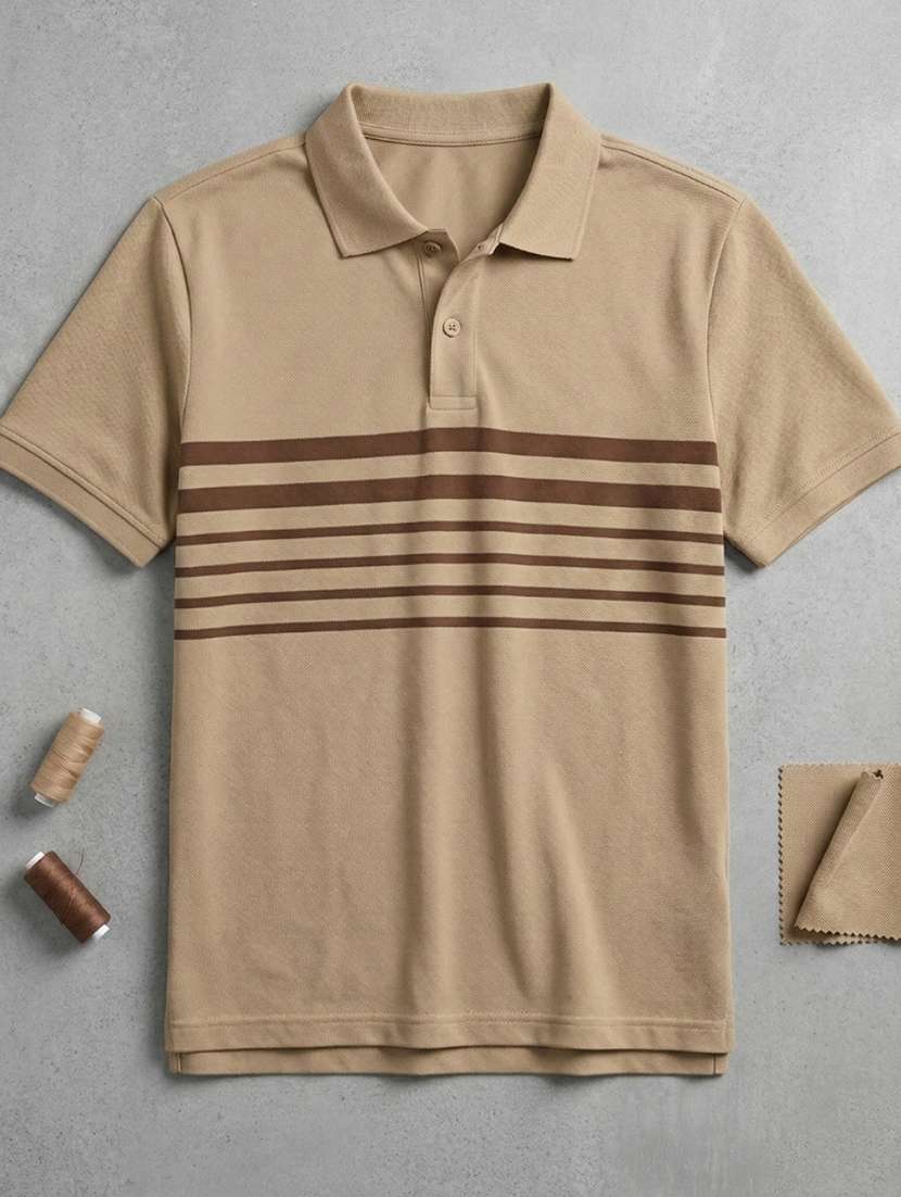men striped short sleeve regular fit polo t-shirt - 22460930 -  Standard Image - 4
