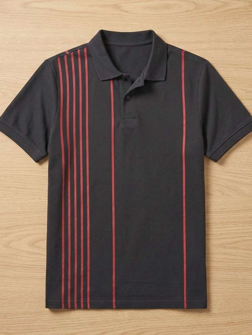 men striped short sleeve regular fit polo t-shirt - 22460934 -  Standard Image - 4