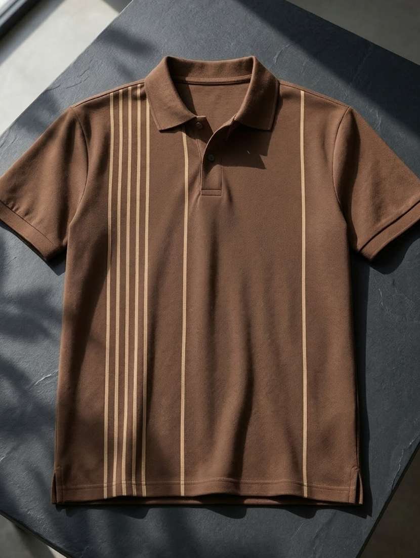 men striped short sleeve regular fit polo t-shirt - 22460935 -  Standard Image - 4