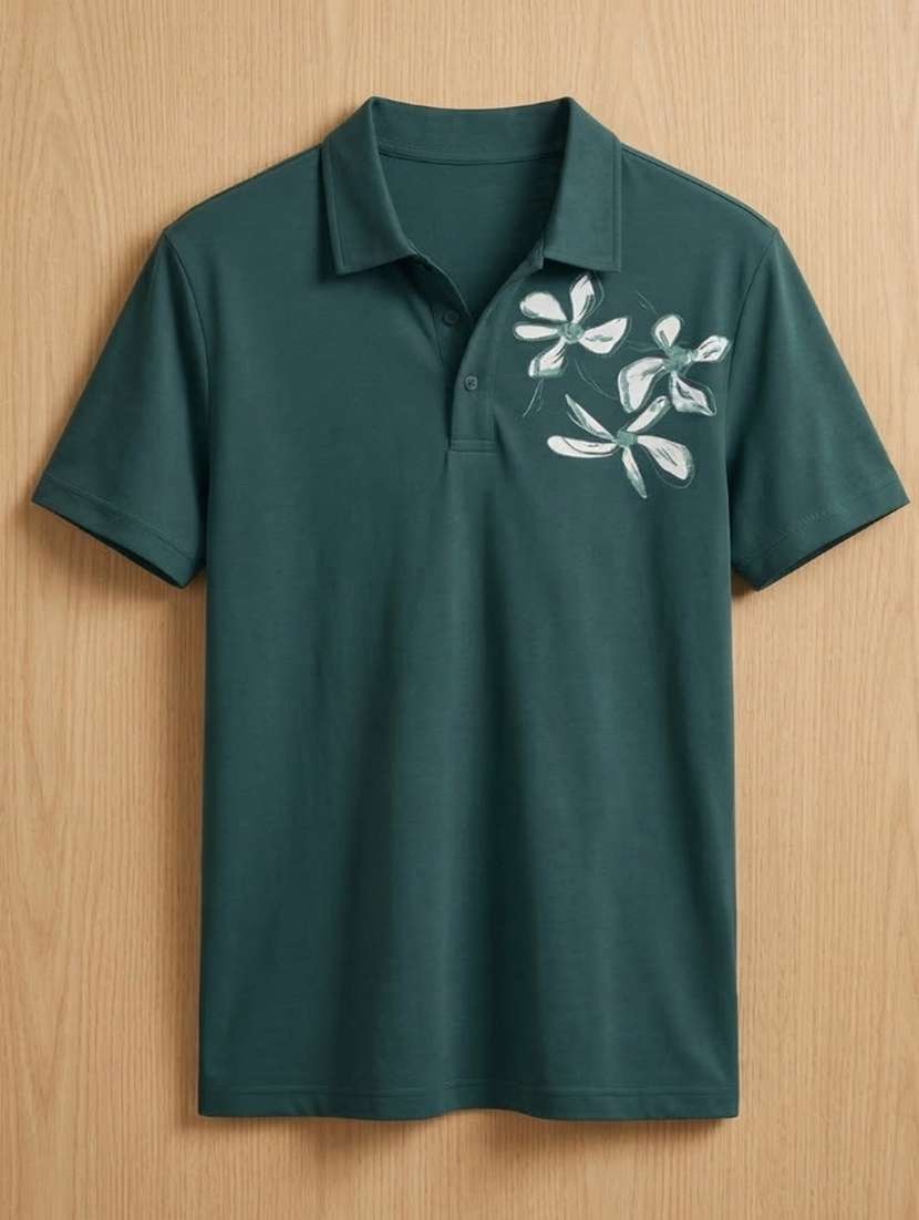 men printed short sleeve regular fit polo t-shirt - 22460937 -  Standard Image - 4