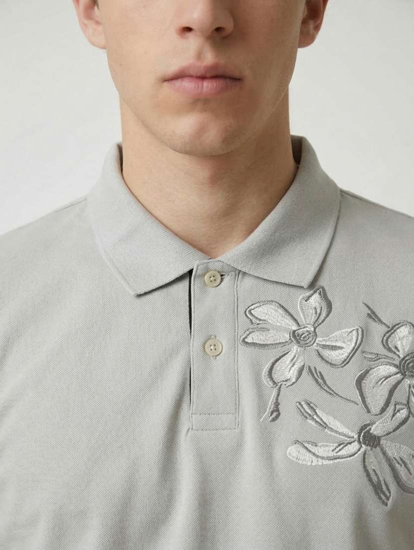 men printed short sleeve regular fit polo t-shirt - 22460938 -  Standard Image - 1