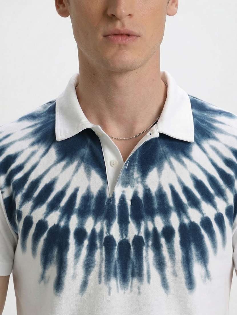 men printed short sleeve regular fit polo t-shirt - 22460941 -  Standard Image - 1