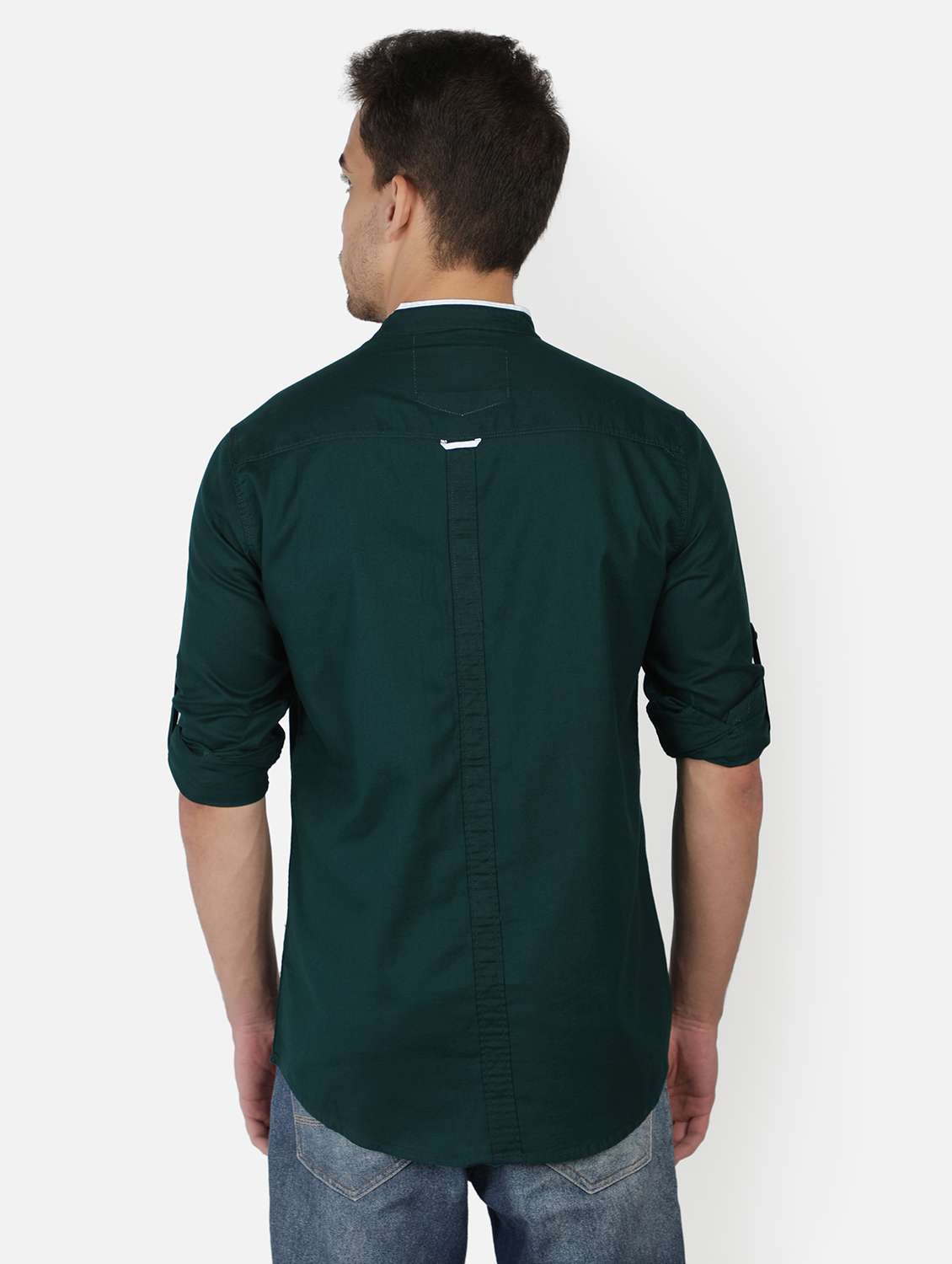 men solid long sleeve regular fit casual shirt - 22460942 -  Standard Image - 4