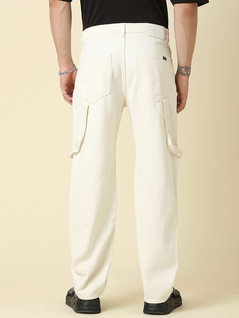 men plain mid rise full length straight jeans - 22461035 -  Standard Image - 4