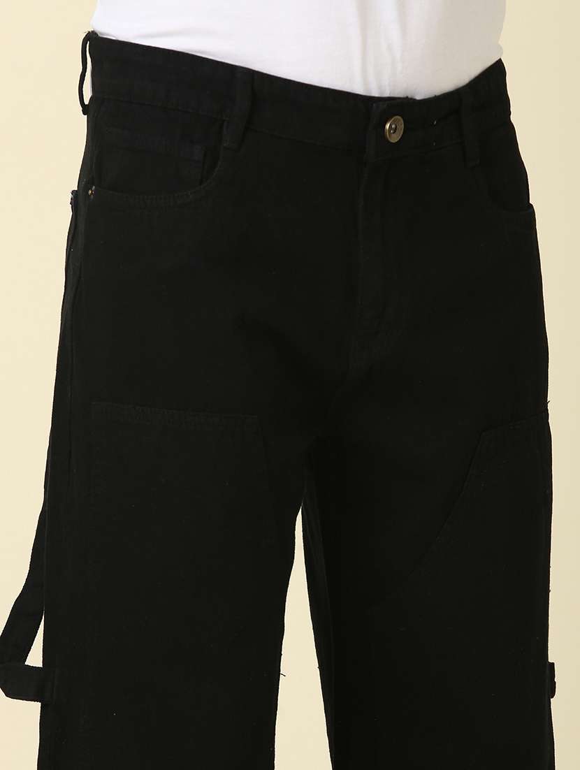 men plain mid rise full length straight jeans - 22461036 -  Standard Image - 1