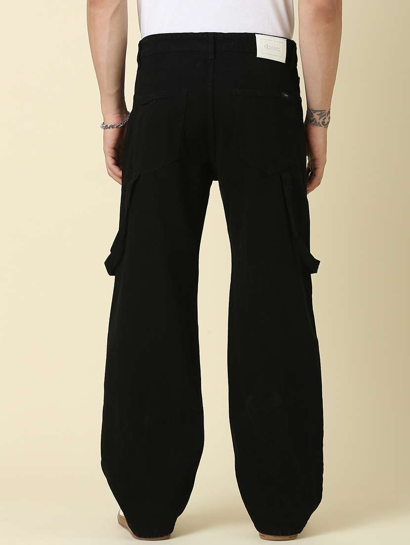 men plain mid rise full length straight jeans - 22461036 -  Standard Image - 4