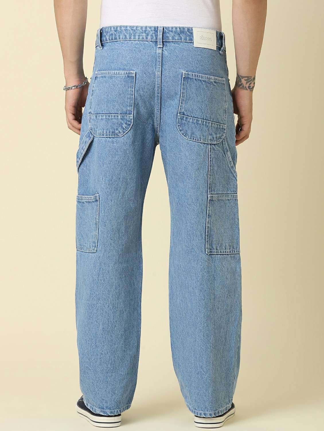 Men Plain Mid Rise Full Length Straight Jeans - 22461038 -  Standard Image - 4