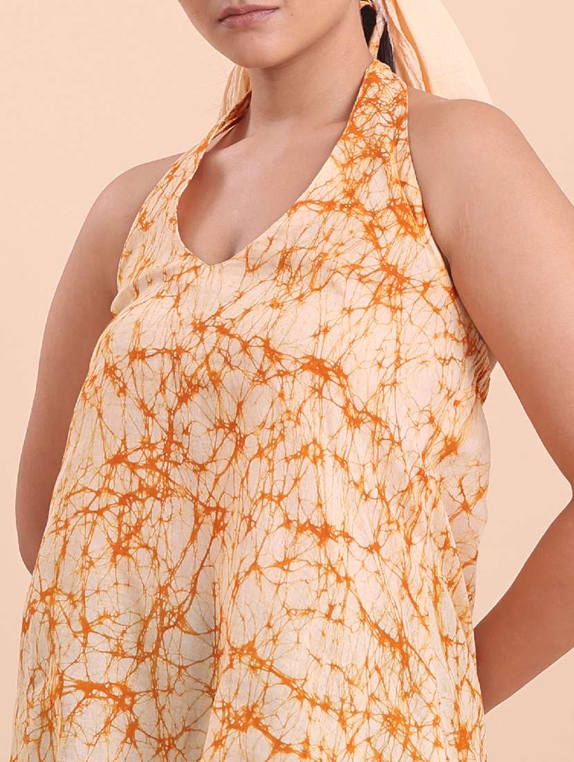 women beige cotton a-line kurti - 22461043 -  Standard Image - 1