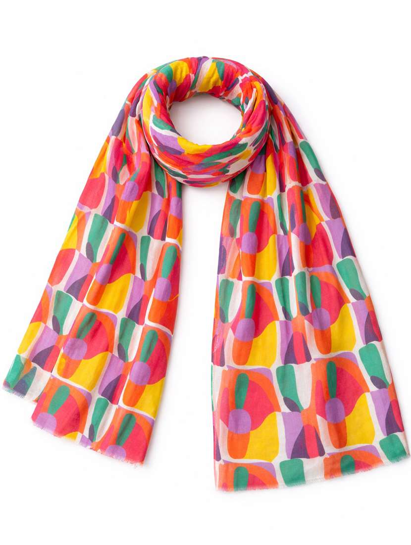 Women Abstract Printed Scarf - 22461162 -  Standard Image - 1