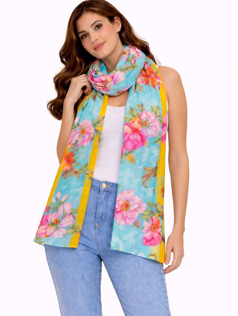 women floral printed scarf - 22461175 -  Standard Image - 1