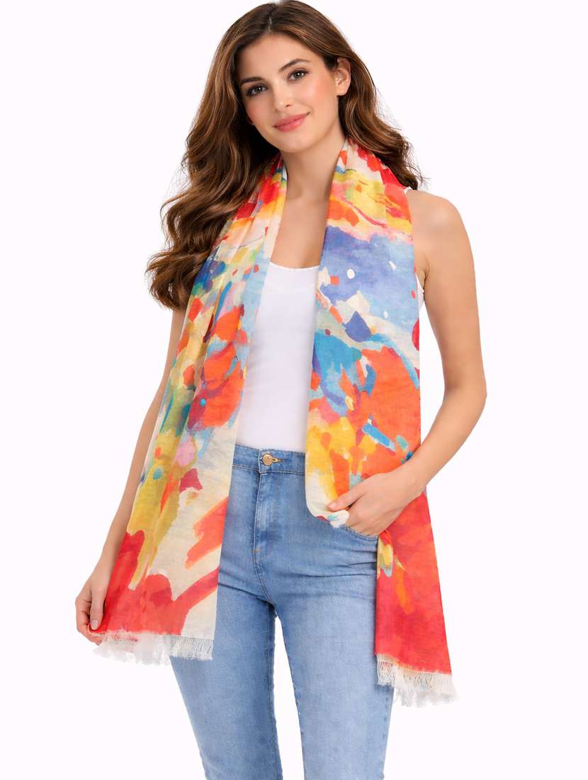 women printed scarf - 22461176 -  Standard Image - 1