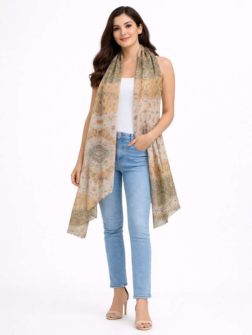 women printed scarf - 22461185 -  Standard Image - 1