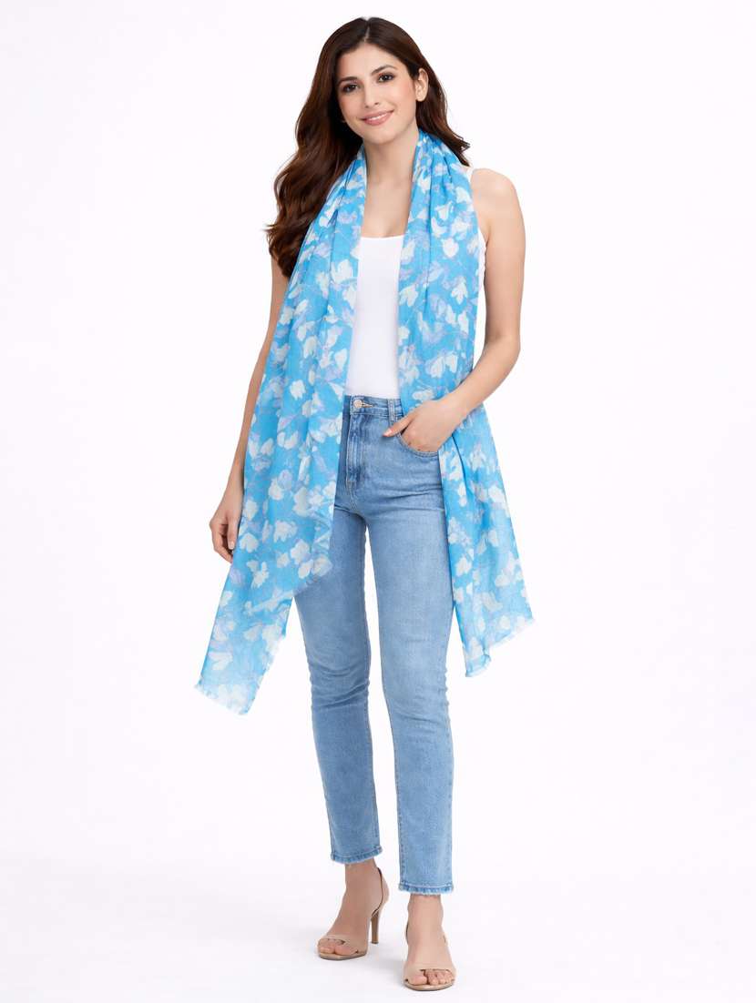 women floral printed scarf - 22461186 -  Standard Image - 1