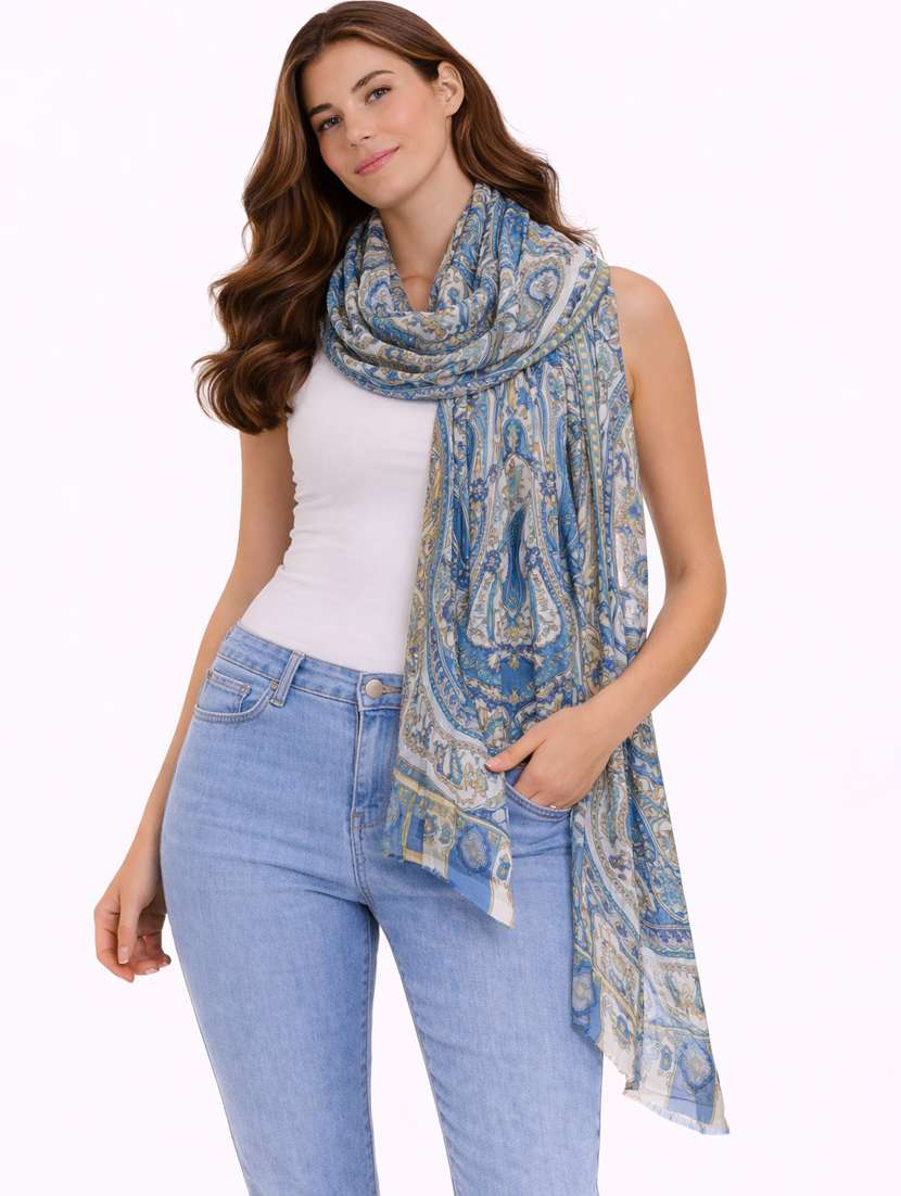 women printed scarf - 22461191 -  Standard Image - 1