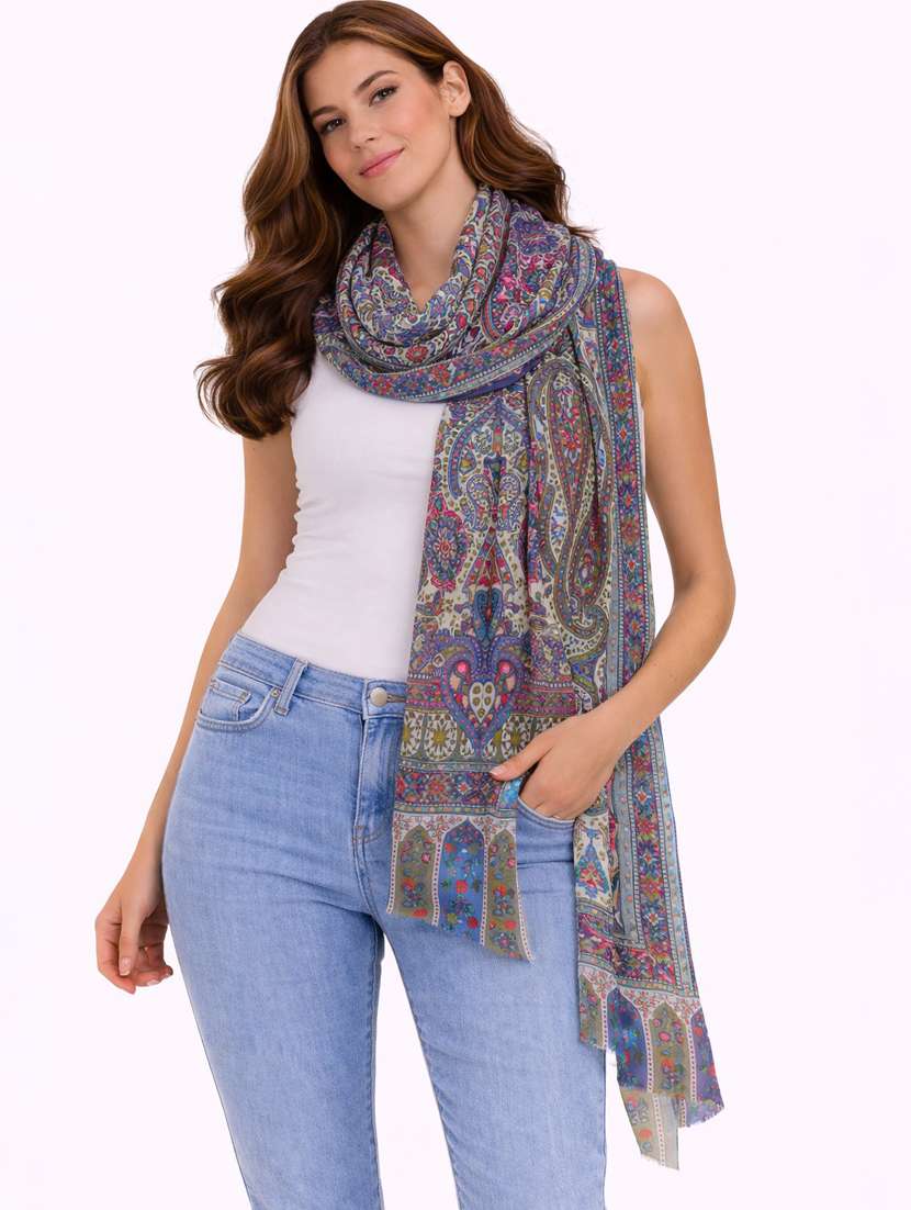 women printed scarf - 22461193 -  Standard Image - 1