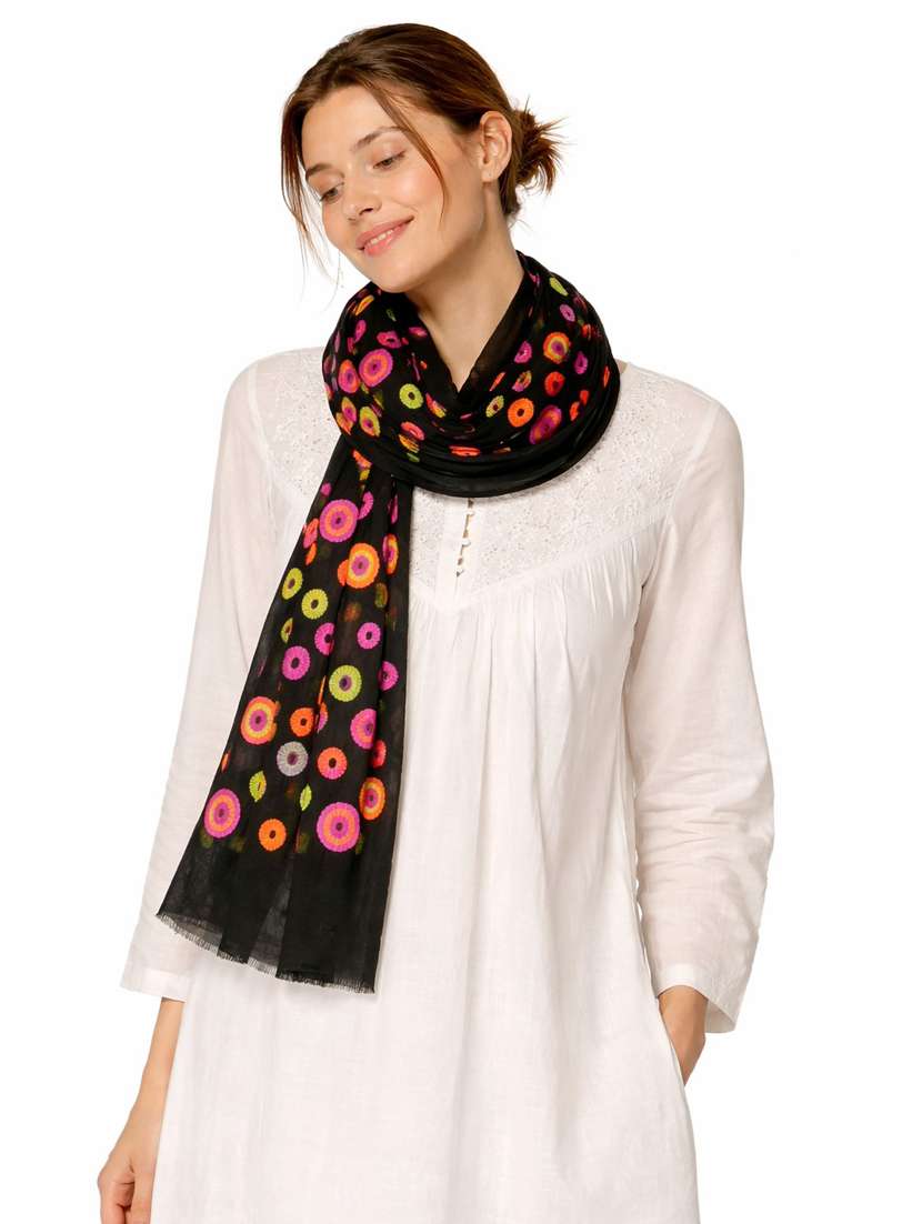 women solid with work scarf - 22461196 -  Standard Image - 1
