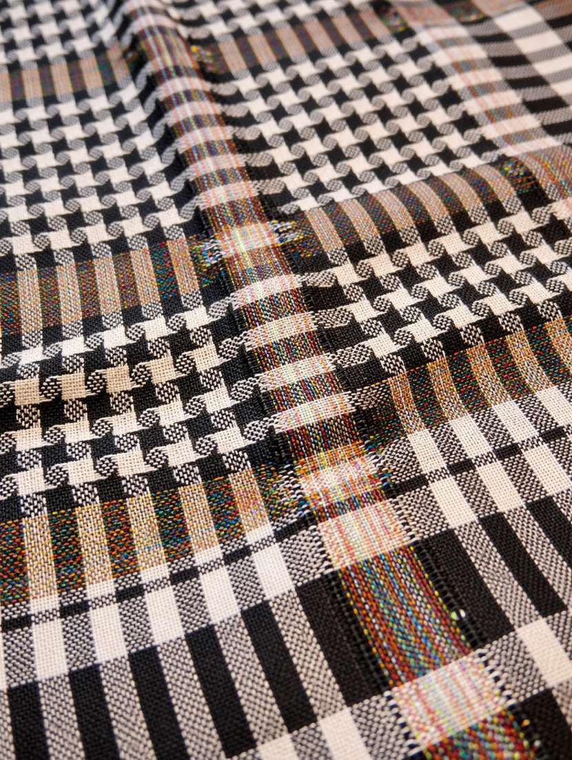 women checkered viscose scarf - 22461224 -  Standard Image - 4