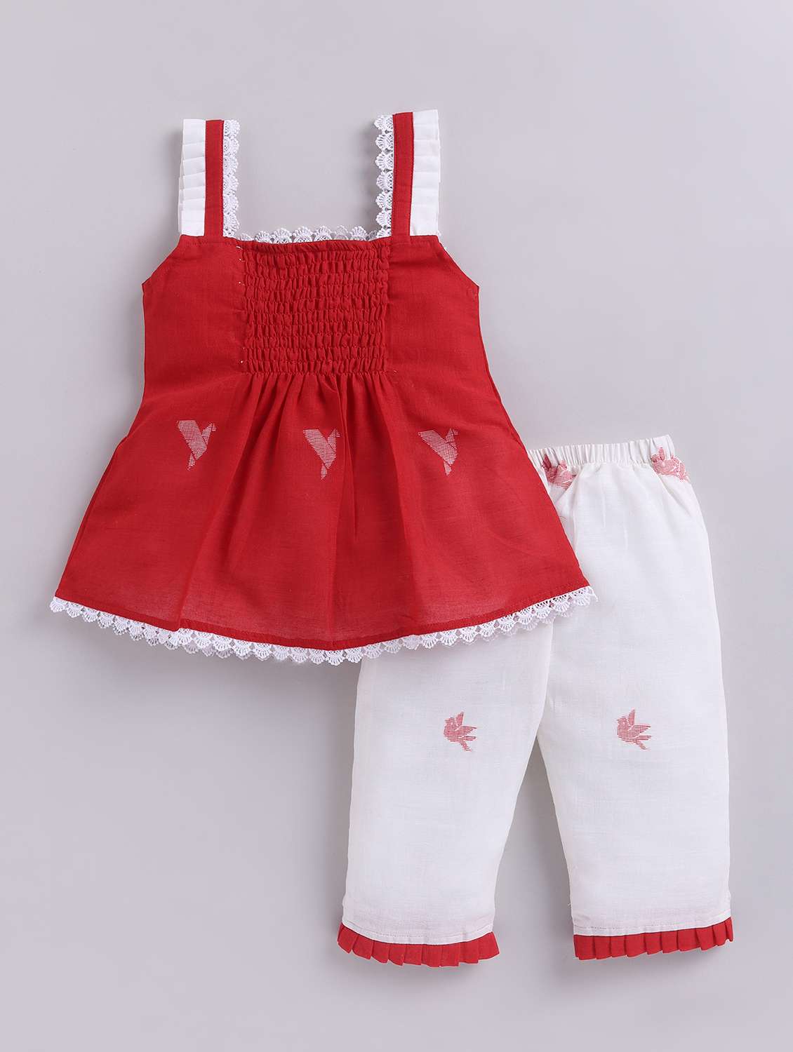 girl multi colored cotton shorts & top set co-ord set - 22461234 -  Standard Image - 1