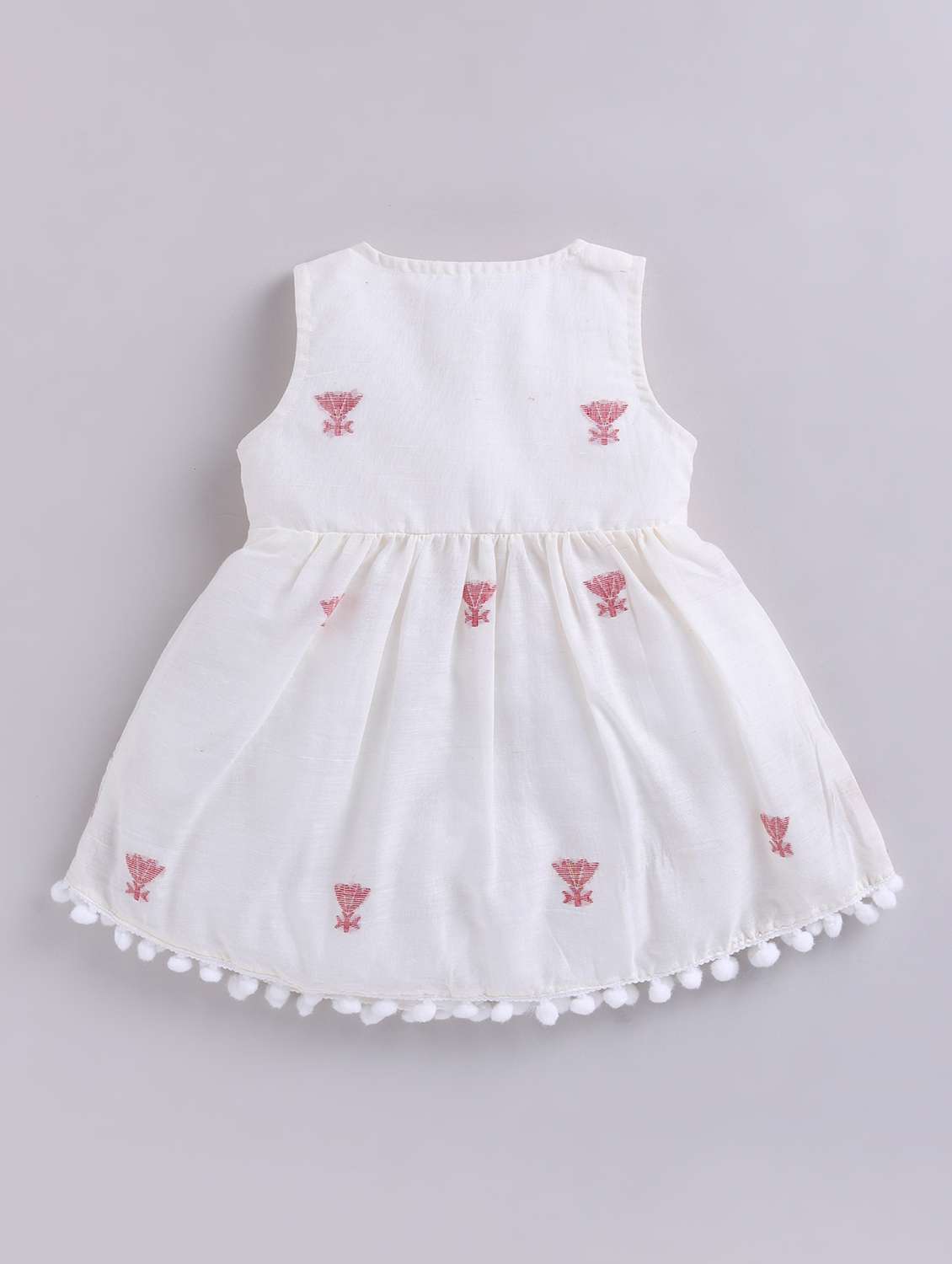 girls white denim frock - 22461242 -  Standard Image - 1