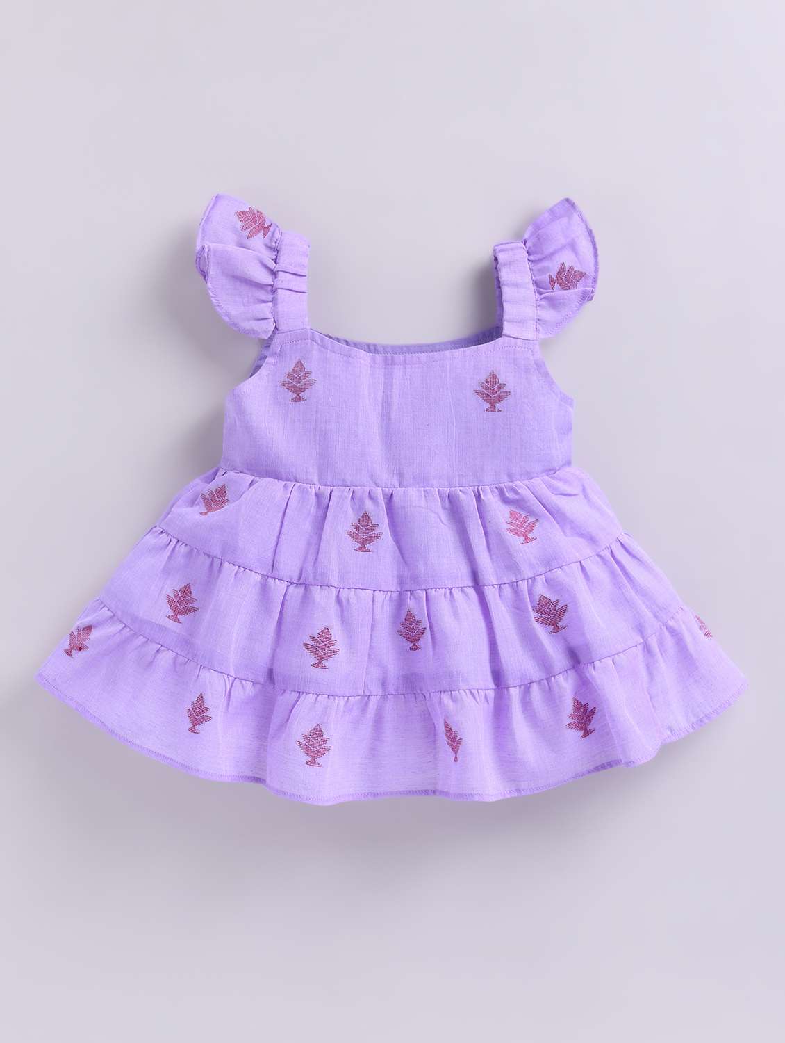 girl  pink denim frock - 22461245 -  Standard Image - 1