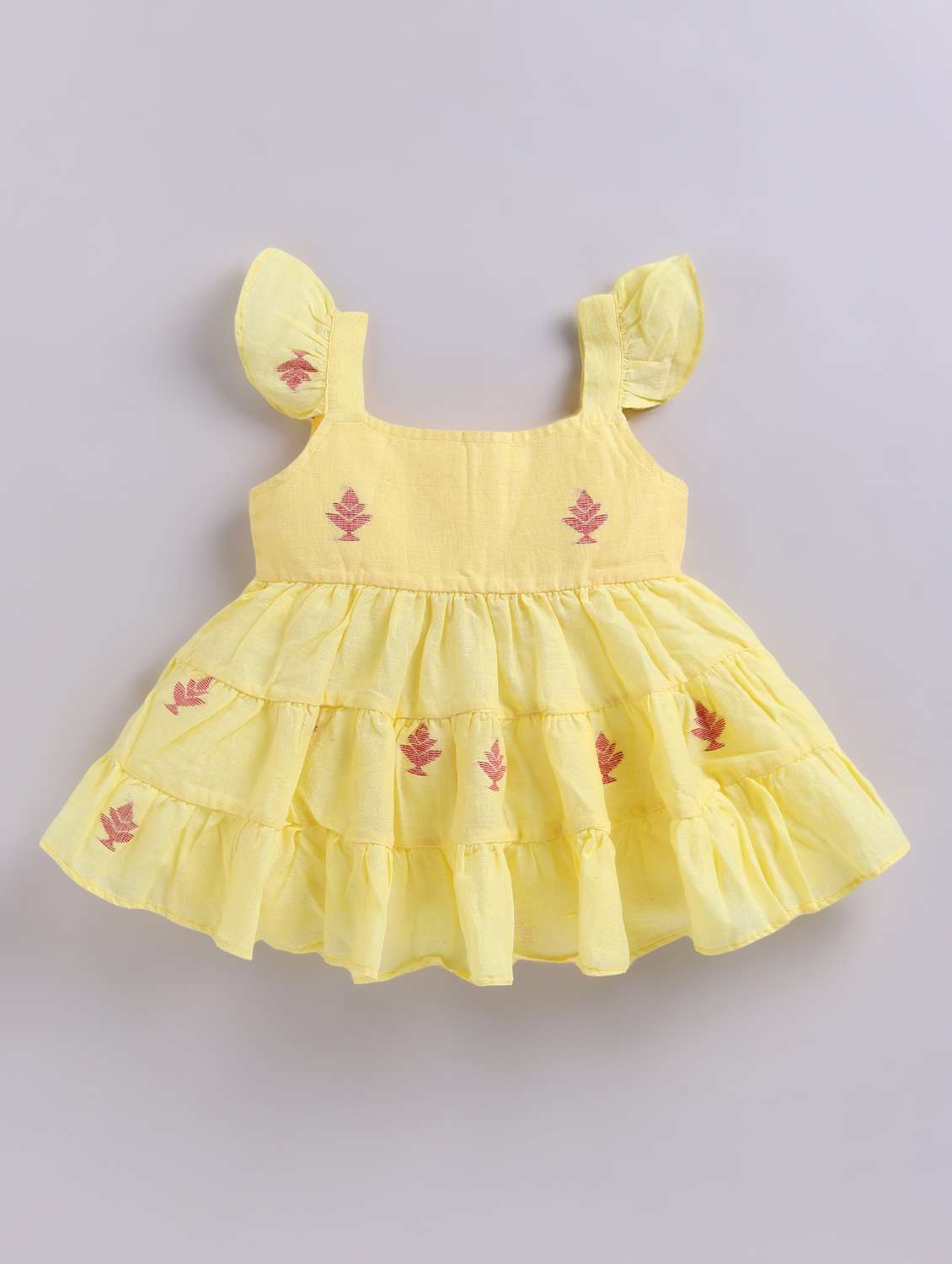 girl yellow denim frock - 22461246 -  Standard Image - 1
