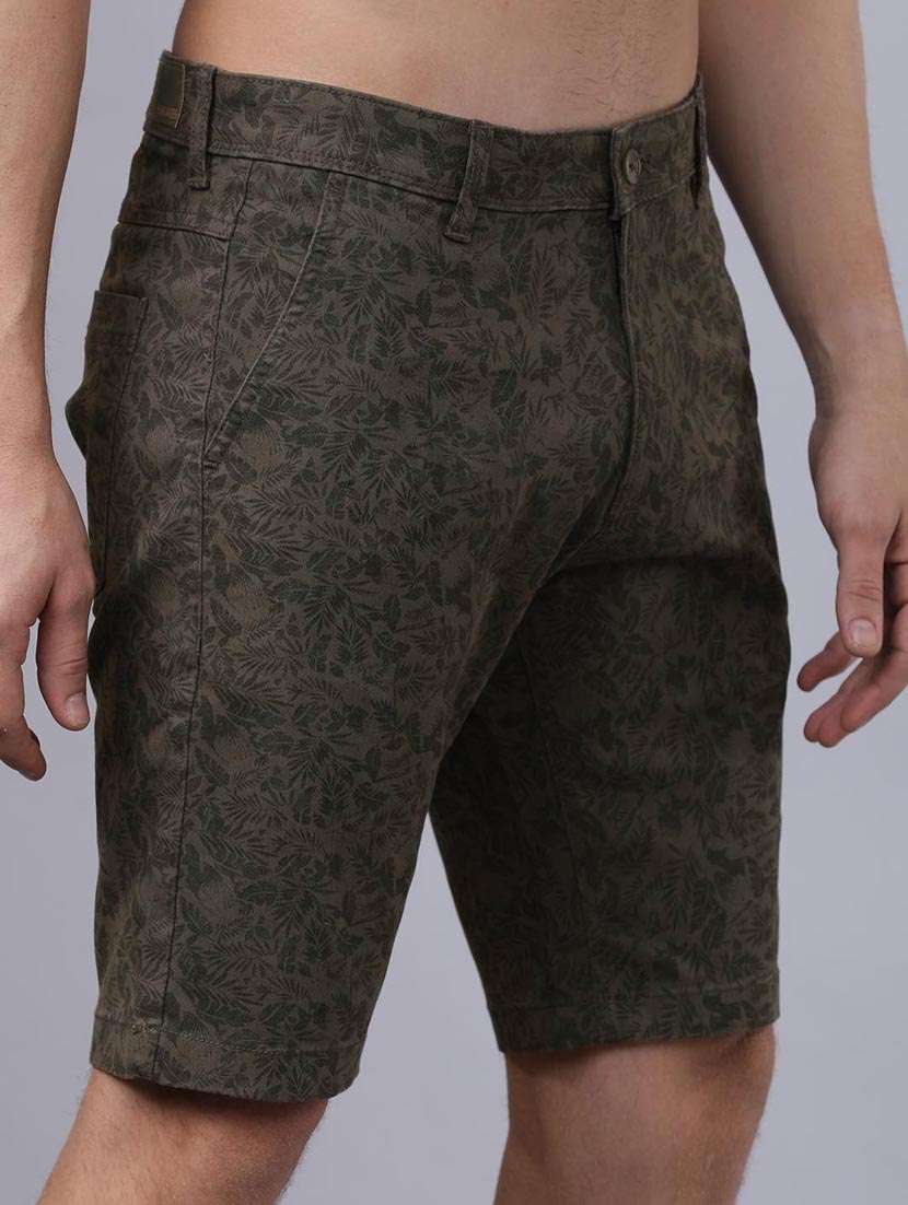 men printed mid rise regular fit shorts - 22462175 -  Standard Image - 1