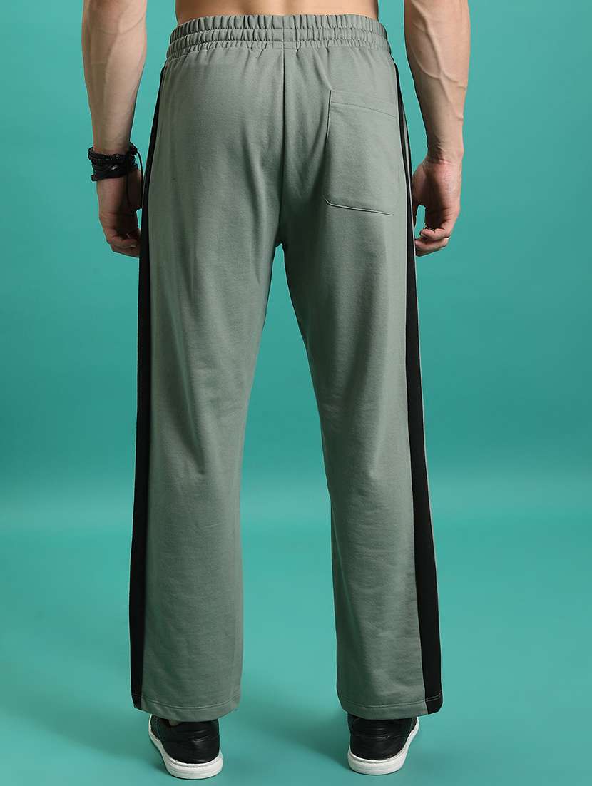 men side taped mid rise full length track pant - 22462209 -  Standard Image - 4