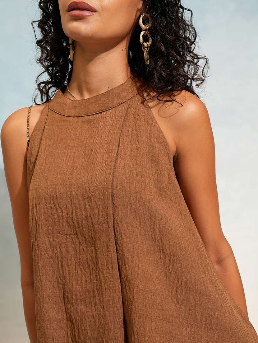 women solid top and trouser co-ord set - 22462215 -  Standard Image - 4