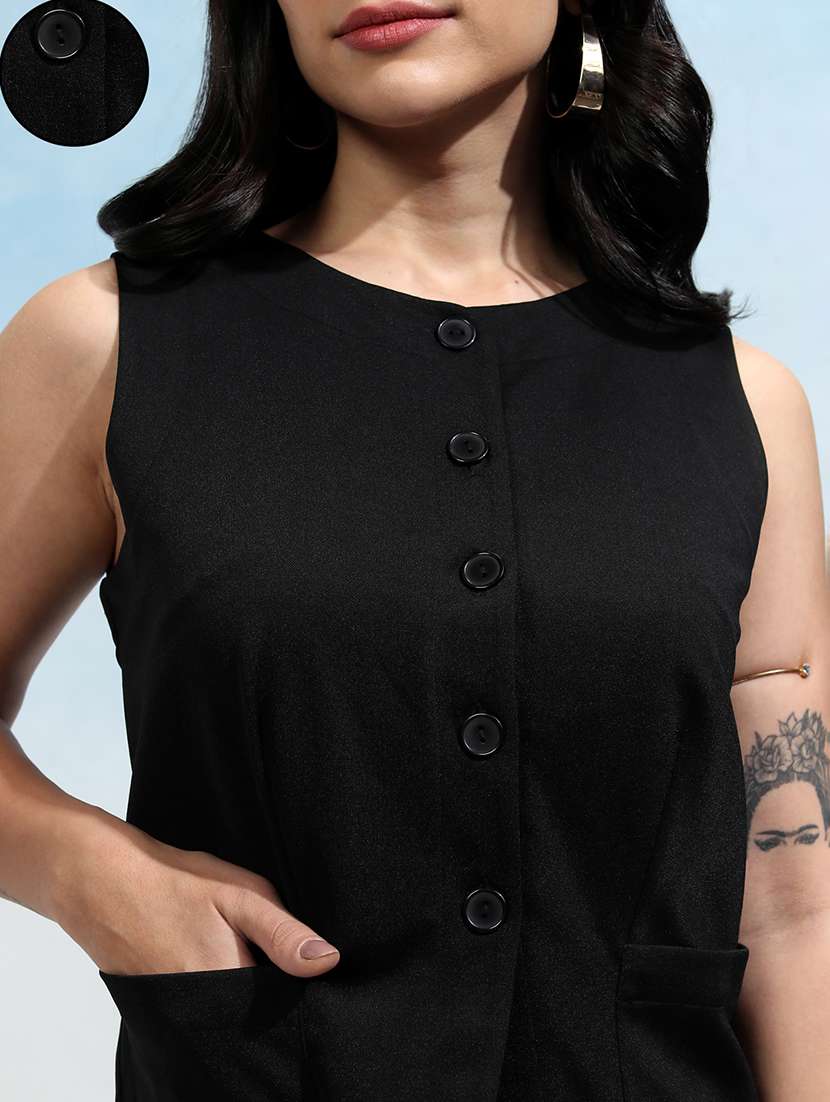 women solid top and skirt co-ord set - 22462217 -  Standard Image - 4