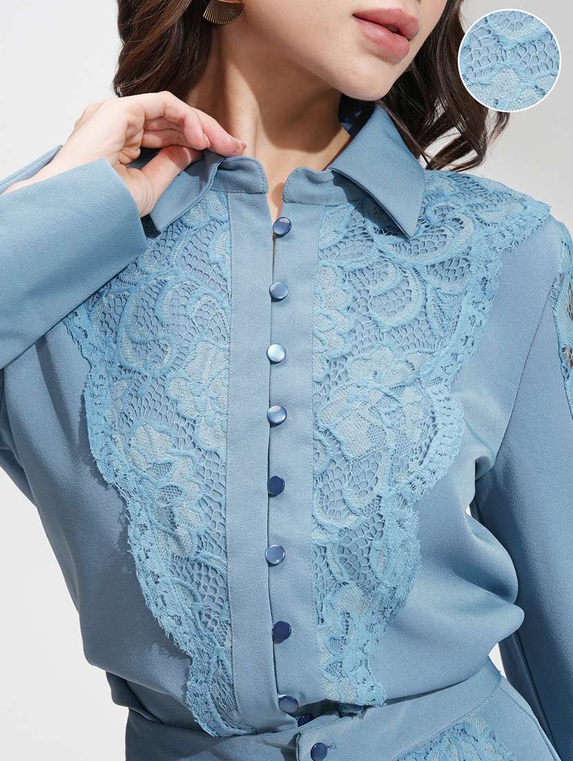 women self designed shirt and shorts co-ord set - 22462221 -  Standard Image - 1