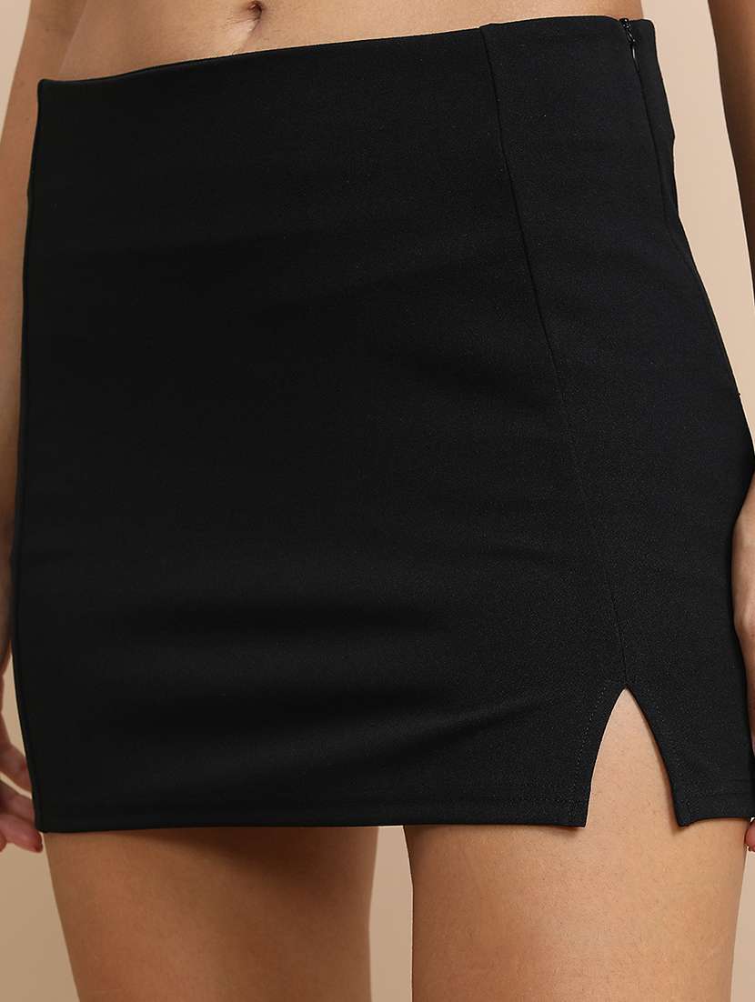 men black polyester straight skirt - 22462234 -  Standard Image - 1