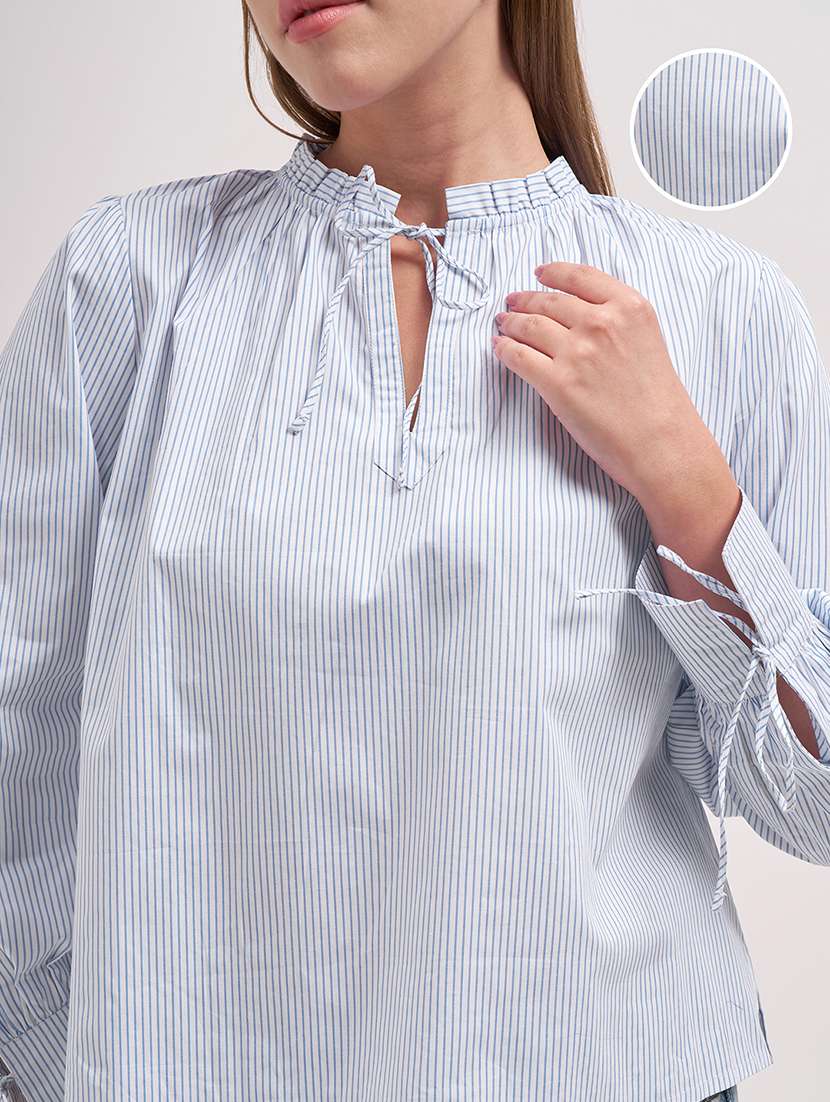 women solid  white cotton regular top - 22462273 -  Standard Image - 1